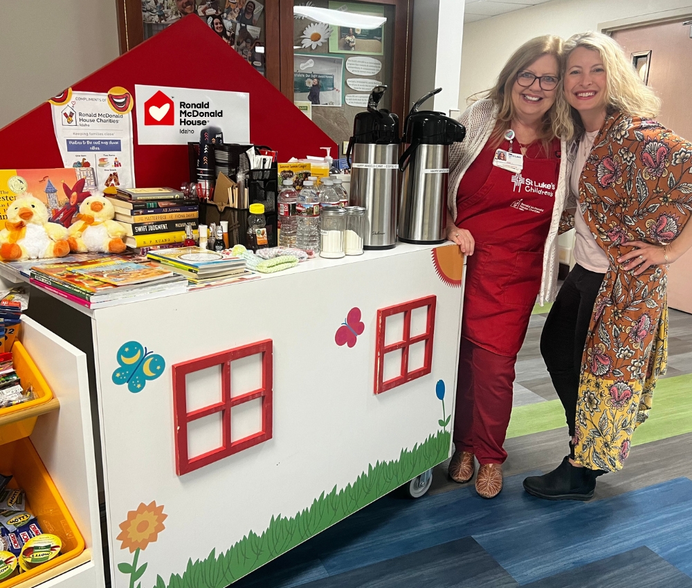 Volunteers with the Hospitality Cart.