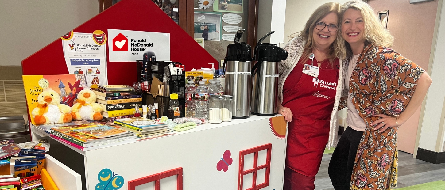Volunteers with the Hospitality Cart.